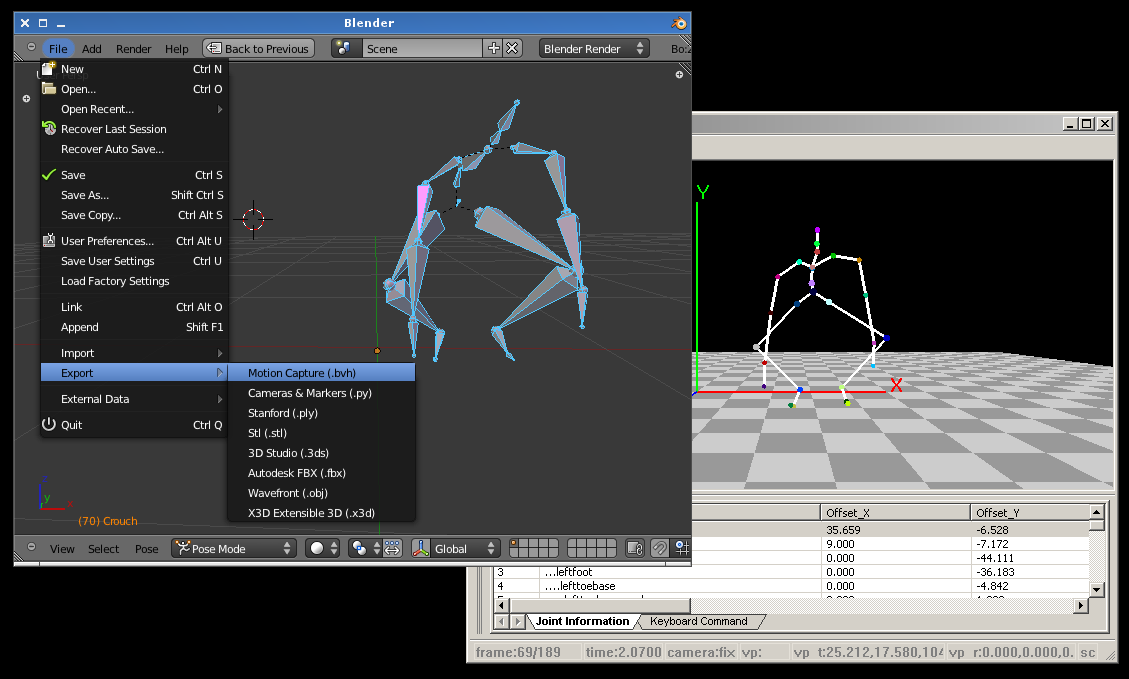 Bvh Motion Capture Export Blender Developers Blog