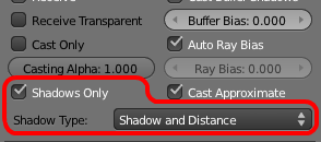 New UI panel to select shadow type.