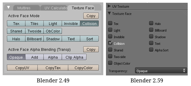 Material and Texface Game Engine changes — Developer Blog