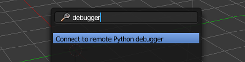 Connecting the debugger from Blender