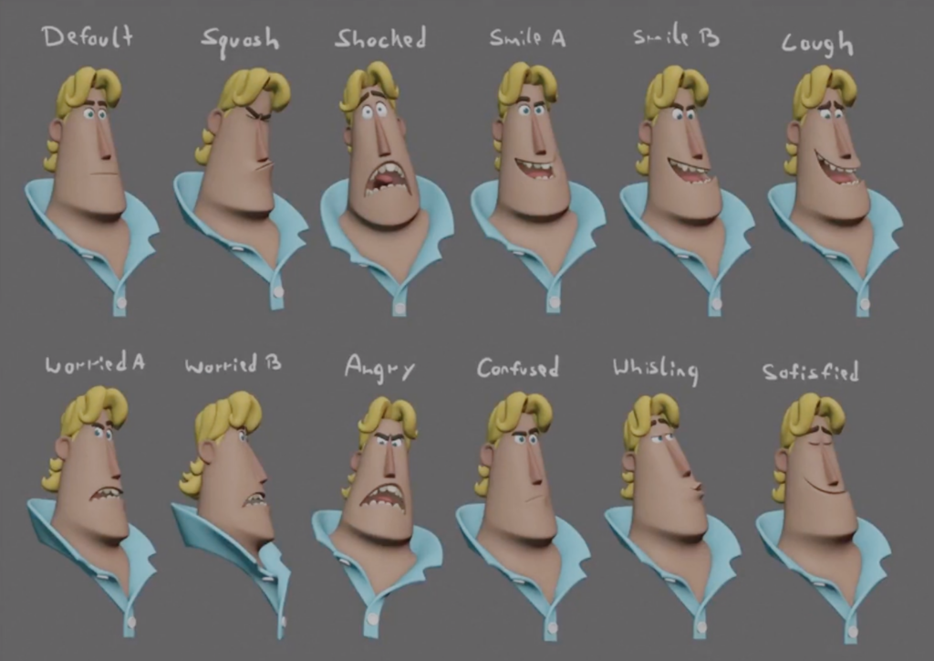 Rex facial expression tests - Sprites Fright
