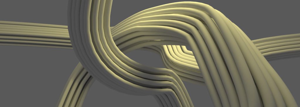 The curve to mesh node with 16 profile splines
