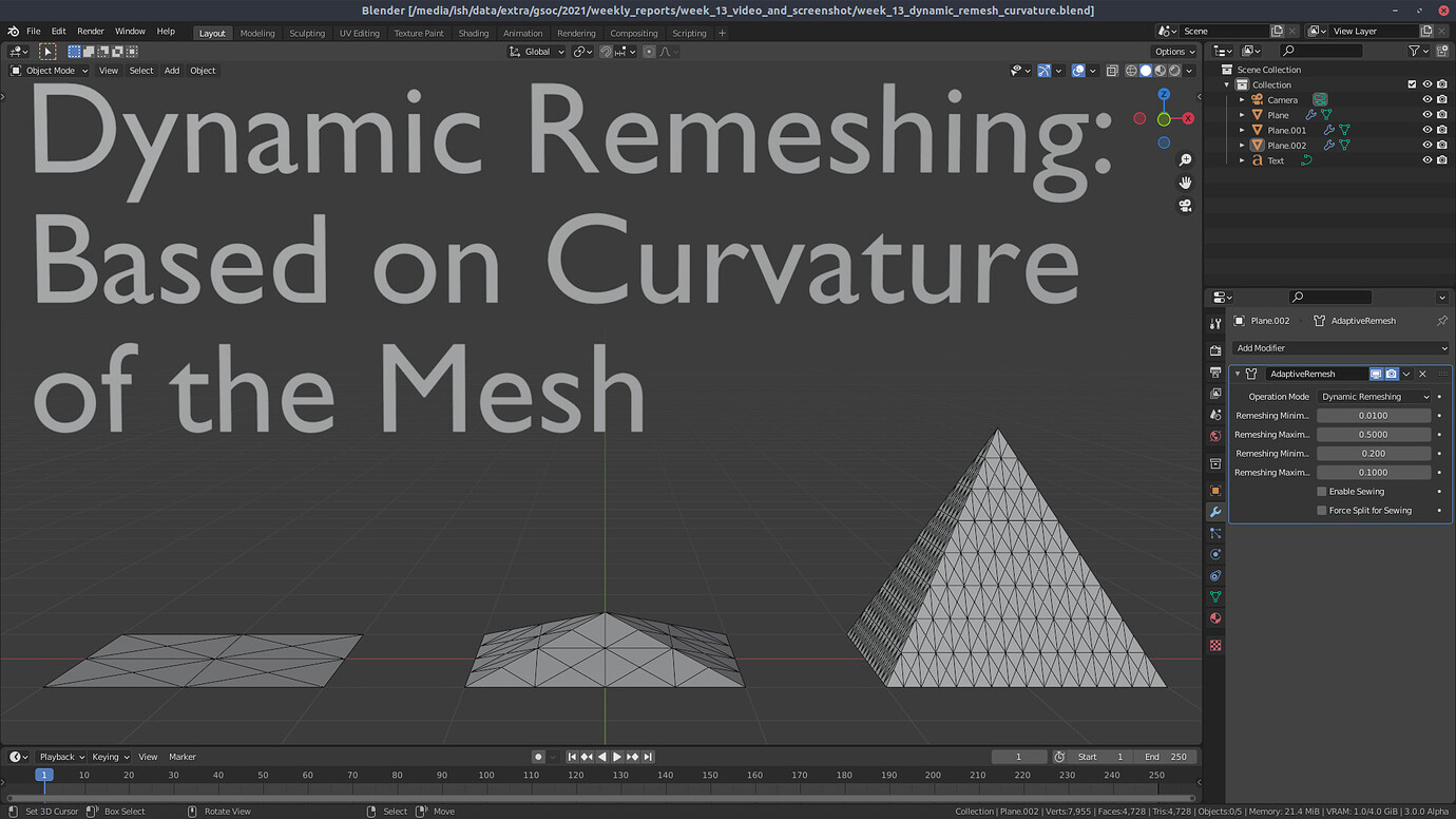 Dynamic Remeshing Based on Curvature