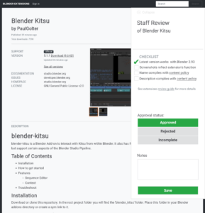 Wireframe of a sidebar for staff review