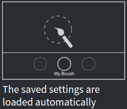 The saved settings are loaded automatically.