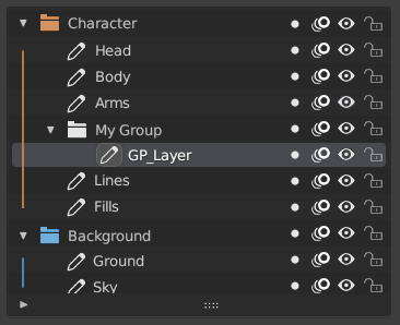 Mock-up of the layer groups UI