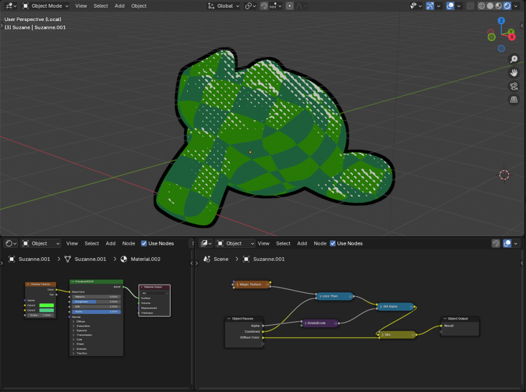 UI mock-up showing object level compositor.