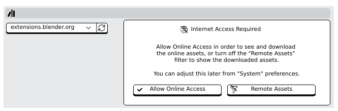 Remote Asset Library mockup.