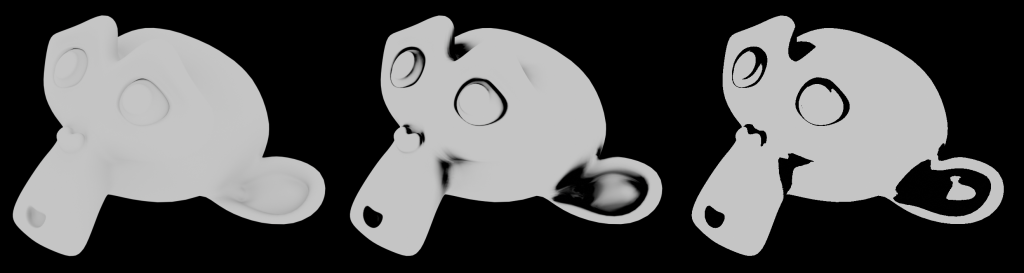 Example showing sharp stylization in material versus in compositor.